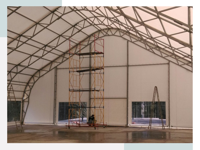 Шатровые ангары в Ейске