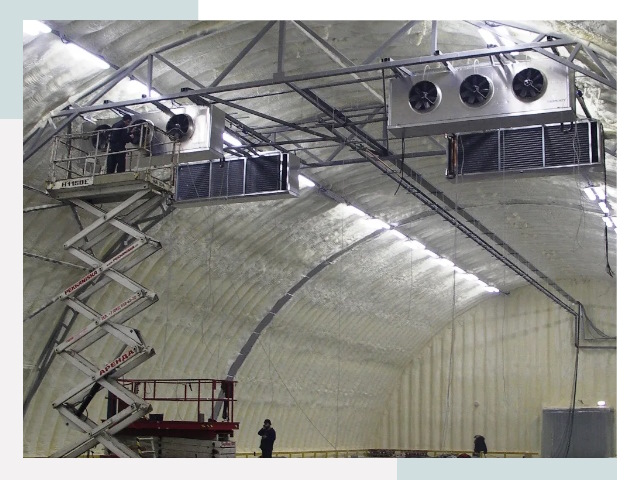 Оснащение ангаров в Ейске