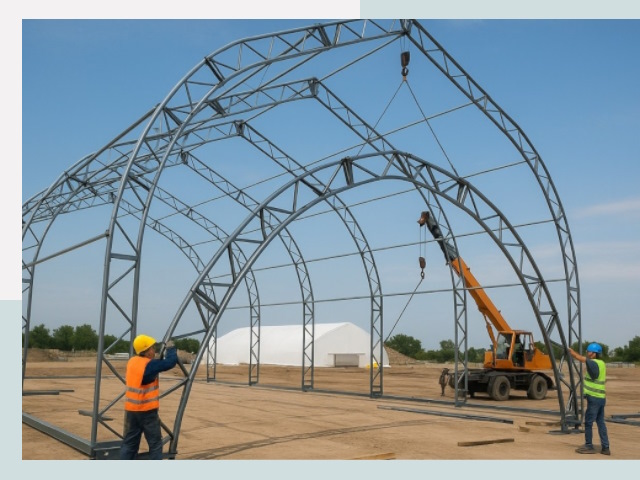 Монтаж ангаров в Ейске от 618 руб. - Надежно и быстро